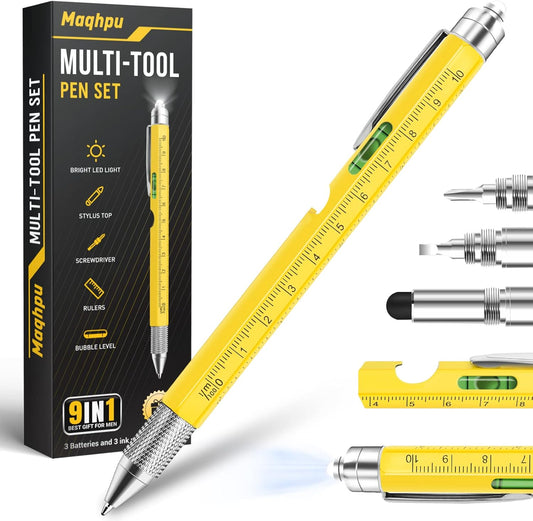 Father S Day Gifts, Gifts for Men Dad Gifts, 9 in 1 Multi Tool Pen, Father S Day Gifts from Daughter/Son, Mens Gifts Gadgets for Men, Stocking Fillers