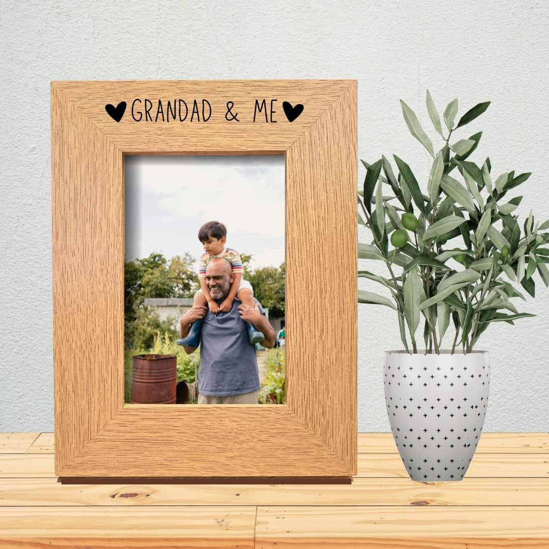 Second Ave Oak 6X4 Portrait Picture Photo Frame Grandad & Me Gift Father'S Day