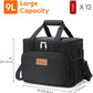 Lunch Bag 9L 12 Can Insulated Lunch Box Soft Cooler Cooling Tote for Adult Men Women, Black
