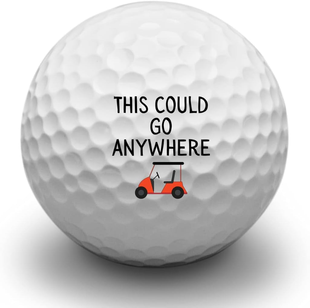 Second Ave Pack of 3 Joke Funny Golf Balls This Could Go Anywhere Father'S Day Christmas Birthday Golfer Gift