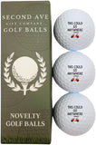 Second Ave Pack of 3 Joke Funny Golf Balls This Could Go Anywhere Father'S Day Christmas Birthday Golfer Gift