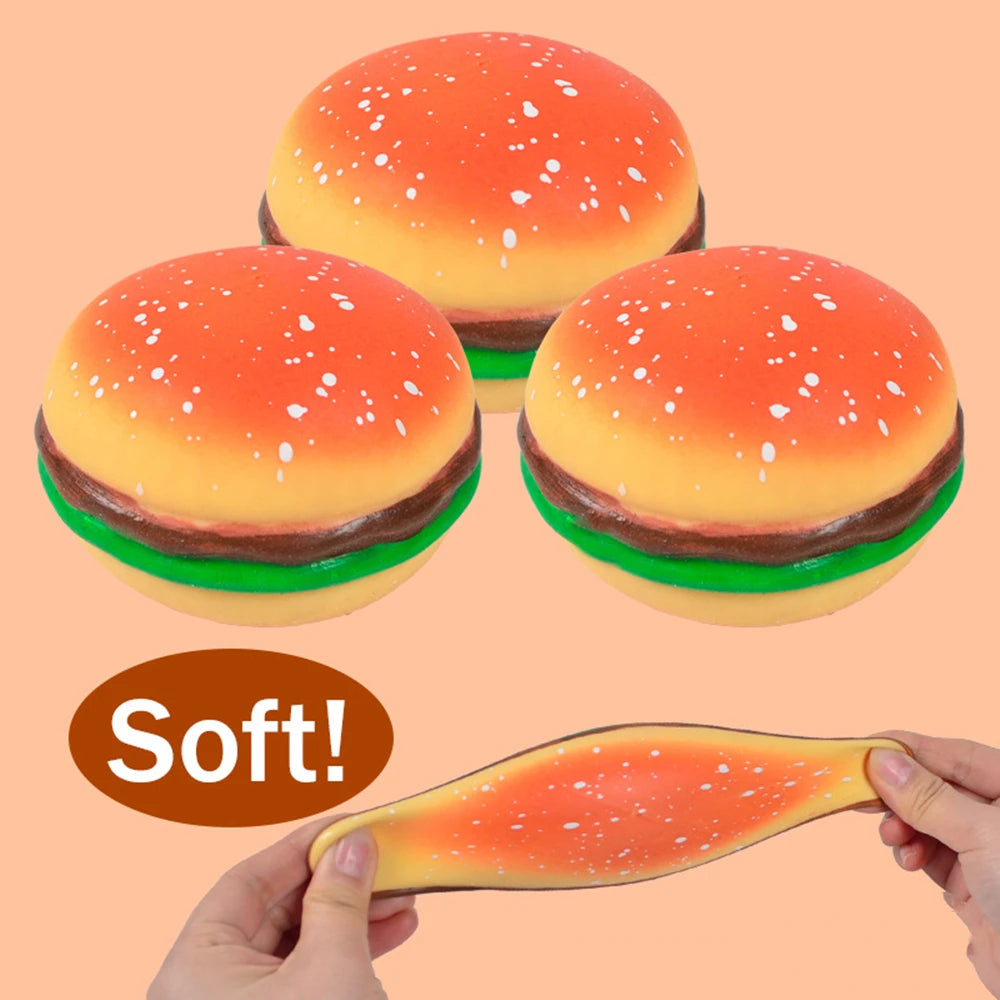 Squishy Stress Relief Toy Hamburger Pinching Cookies Decompression Venting Toy Anxiety Relaxation Office Desktop Accessory