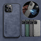 For Iphone 17 16 15 14 13 Pro Max Shockproof Magnetic Leather Black Case Cover