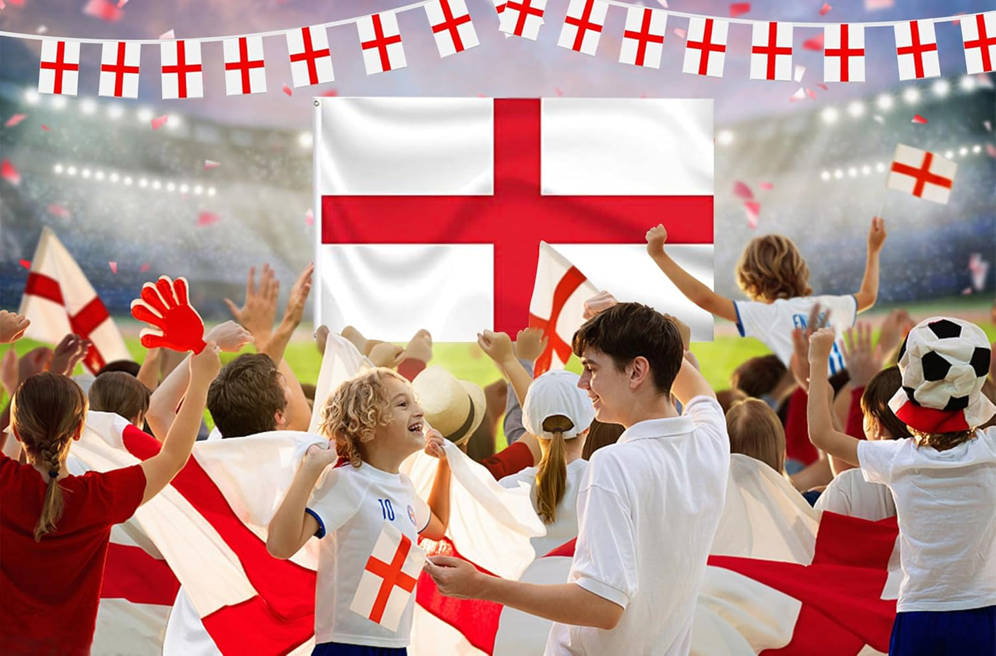 England Flag 3Ft X 5Ft England Flags Bunting St Georges Flag Bunting Flags Football Bunting England Bracelets England Flag Bunting St Georges Party Decorations