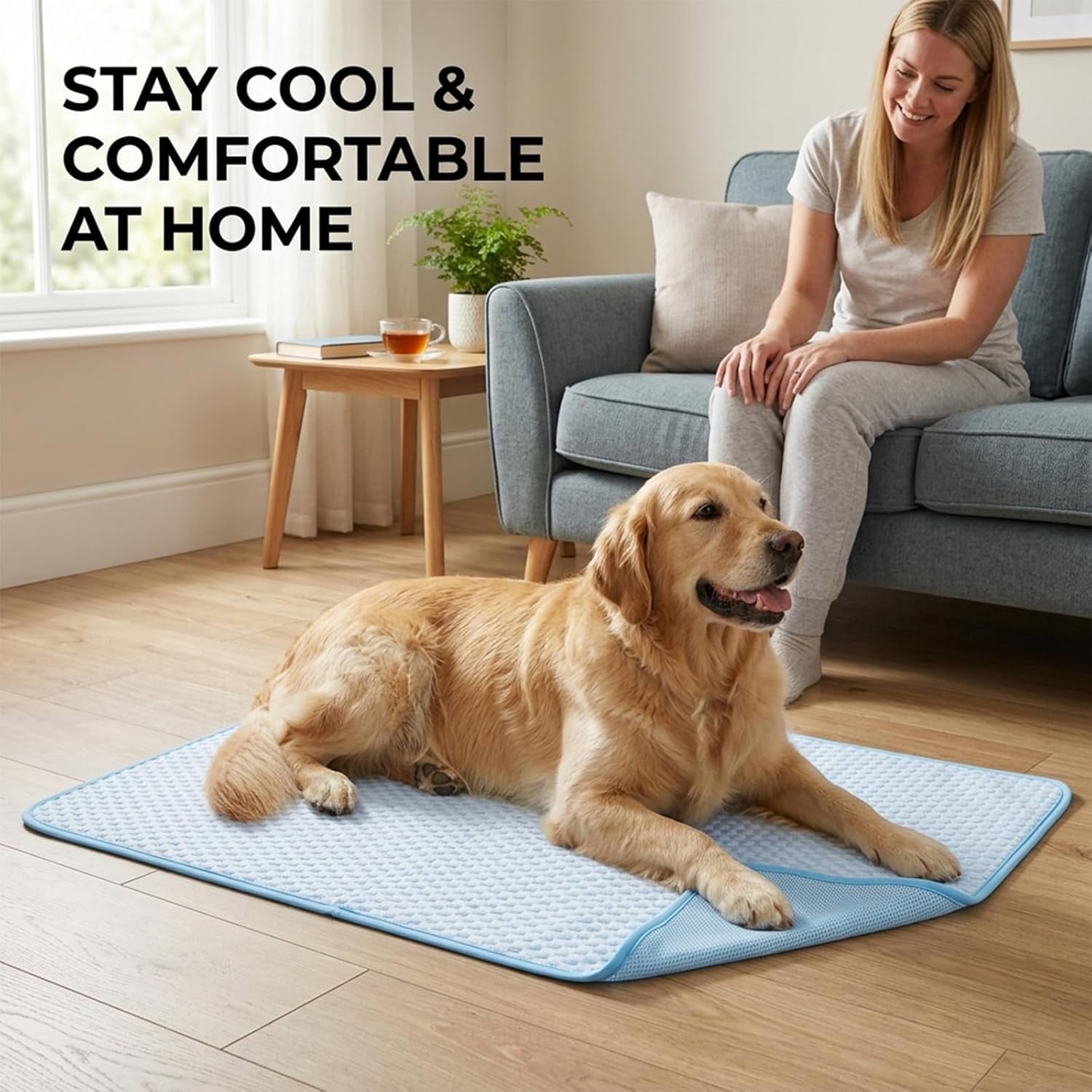 Dog Cooling Mat, Pet Cooling Mat, Hot Weather Relief, Large Cooling Mat for Dogs, Comfortable Pet Blanket for Indoor and Outdoor Use