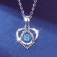 925 Sterling Silver Crystal Heart Pendant Necklace Women Girls Jewellery Gift