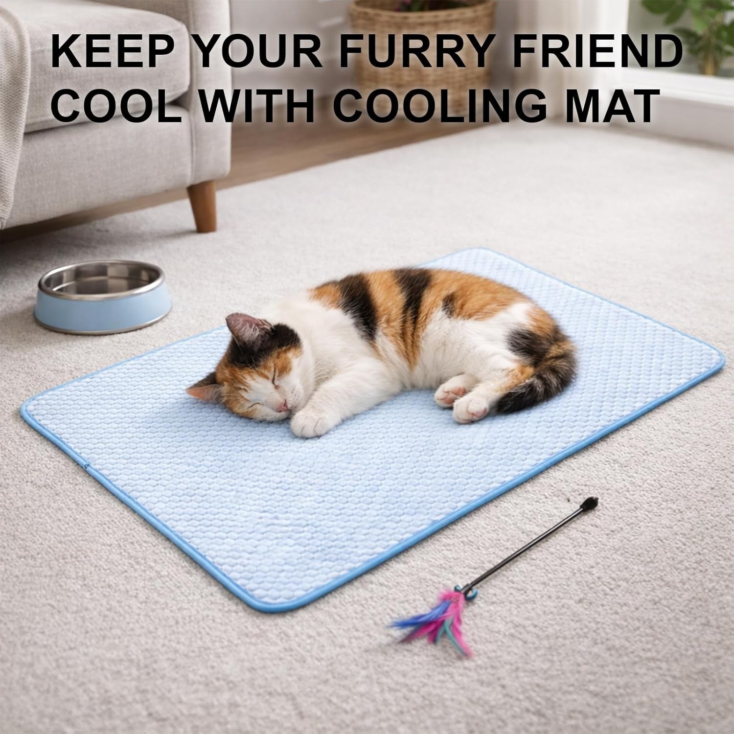 Dog Cooling Mat, Pet Cooling Mat, Hot Weather Relief, Large Cooling Mat for Dogs, Comfortable Pet Blanket for Indoor and Outdoor Use