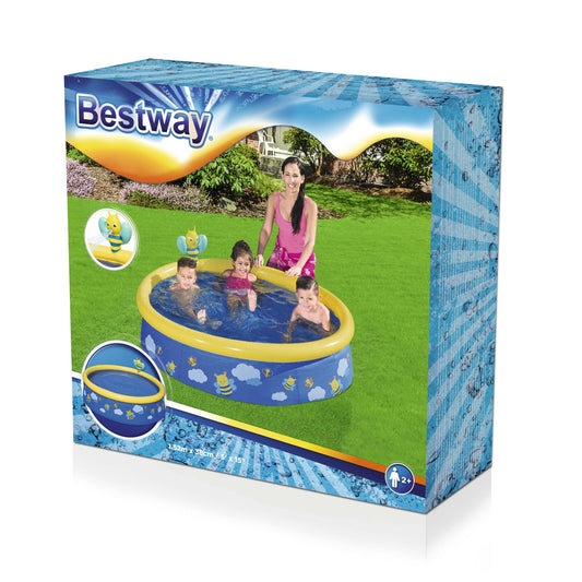 Large 5FT Kids Swimming Pool Outdoor Garden Summer Spray Paddling Pools Play Set