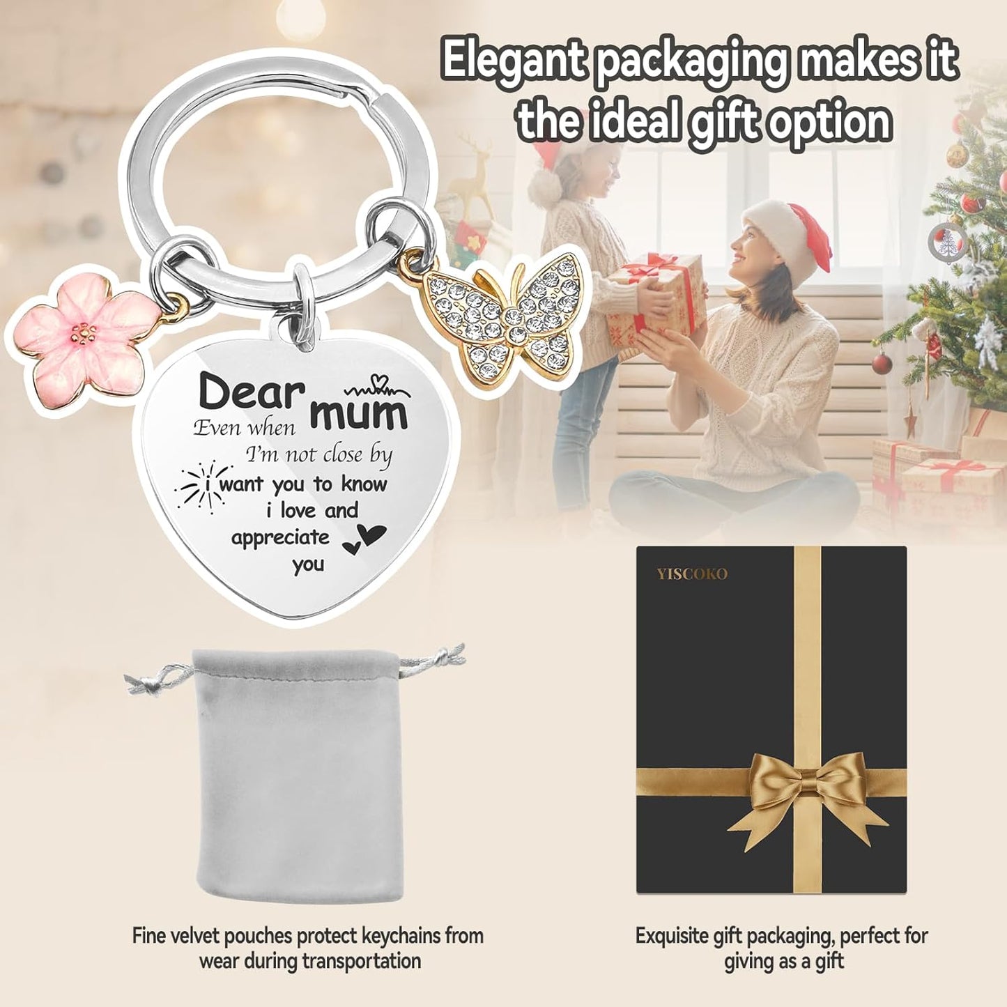 Mum Gifts,Keyring Presents for Mum Birthday Gifts, Mummy Gifts, Mothers Day Gifts.