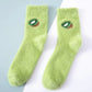 2 Pairs Cute Cow Spots Print Socks, Thickened & Warm Coral Fleece Socks, Women'S Stockings & Hosiery
