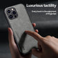 For Iphone 17 16 15 14 13 Pro Max Shockproof Magnetic Leather Black Case Cover