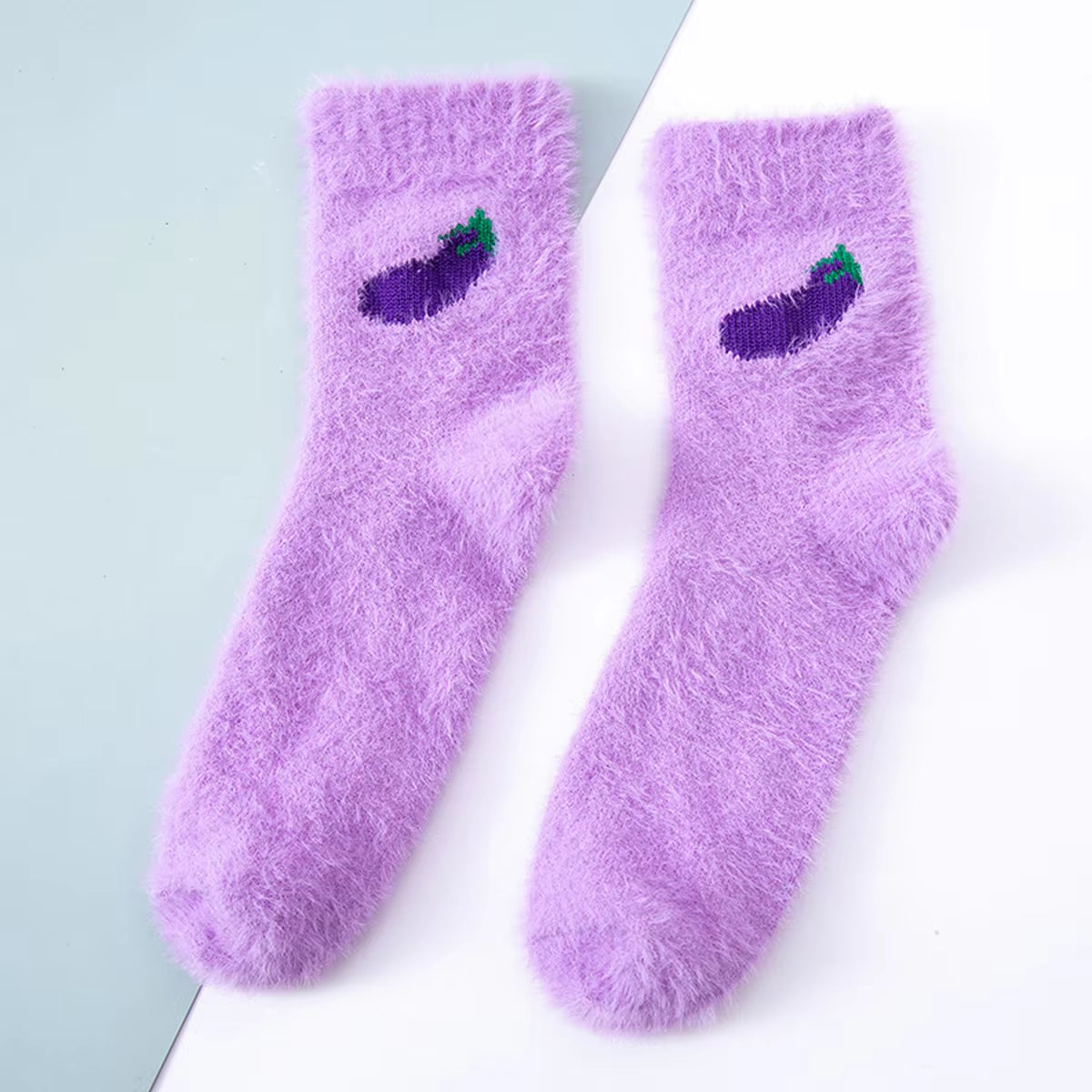 2 Pairs Cute Cow Spots Print Socks, Thickened & Warm Coral Fleece Socks, Women'S Stockings & Hosiery