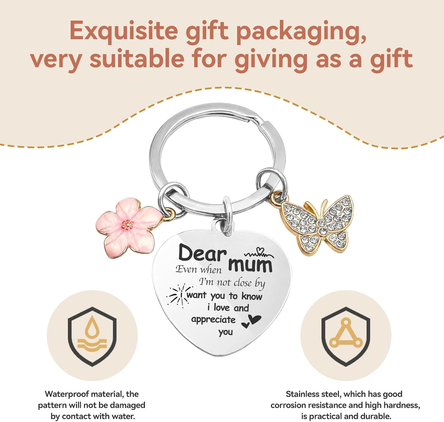 Mum Gifts,Keyring Presents for Mum Birthday Gifts, Mummy Gifts, Mothers Day Gifts.