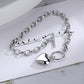Heart Pendant 925 Sterling Silver Plated Chain Necklace Bracelet Women Jewellery