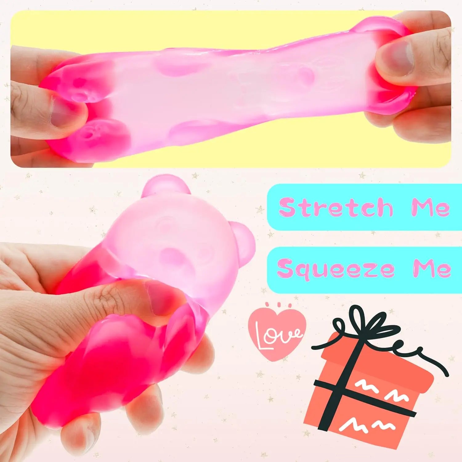 Little Bear Maltose Pinch Stress Relief Ball Stress Relief Toy Pinch Music Stress Relief Tool Slow Rebound