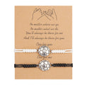 2Pcs/Set Minimalist Sun Moon Charm Couple Bracelet Friendship Jewelry Gift Handmade Adjustable Braided Rope Bracelets Wholesale