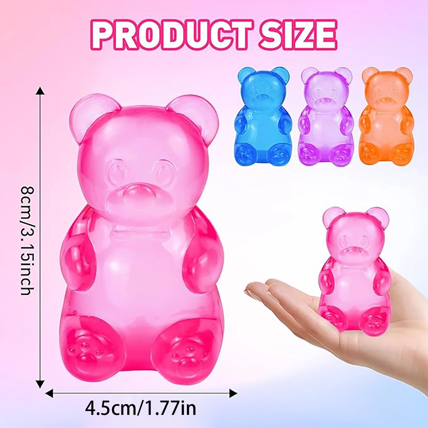 Little Bear Maltose Pinch Stress Relief Ball Stress Relief Toy Pinch Music Stress Relief Tool Slow Rebound