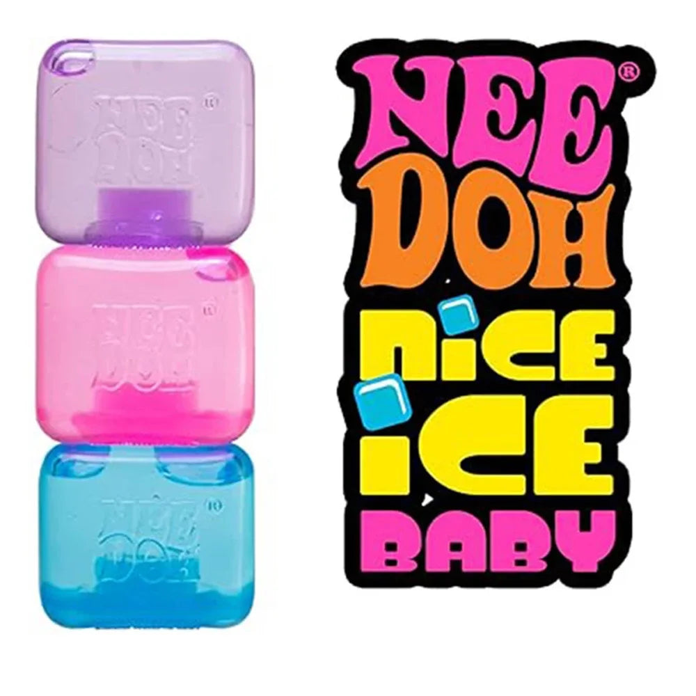 Schylling Needoh Nice Cube Sensory Squeeze Toy with Super Solid Squish Stress Relief Anxiety Sensory Tool Stress Reliever Toys
