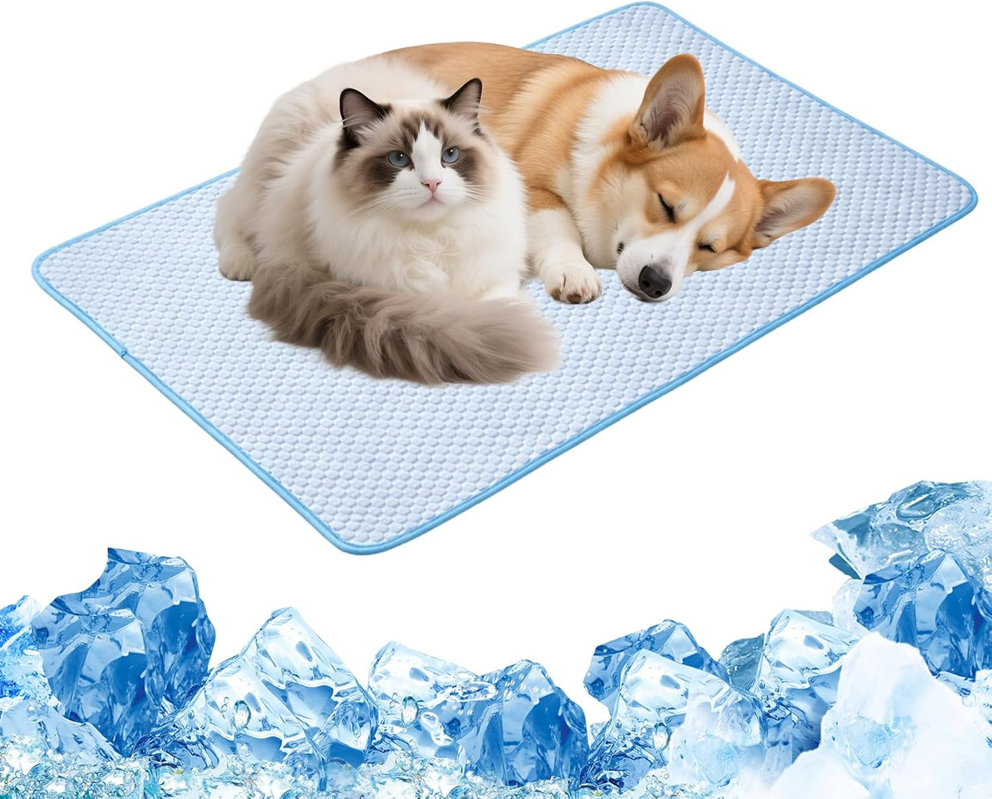 Dog Cooling Mat, Pet Cooling Mat, Hot Weather Relief, Large Cooling Mat for Dogs, Comfortable Pet Blanket for Indoor and Outdoor Use