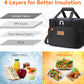 Lunch Bag 9L 12 Can Insulated Lunch Box Soft Cooler Cooling Tote for Adult Men Women, Black