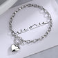 Heart Pendant 925 Sterling Silver Plated Chain Necklace Bracelet Women Jewellery