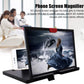 12" Phone Screen Magnifier - Portable Foldable Phone Stand 3D HD Mobile Phone Magnifier Projector Screen for Movies, Videos, and Gaming, for All Smartphone