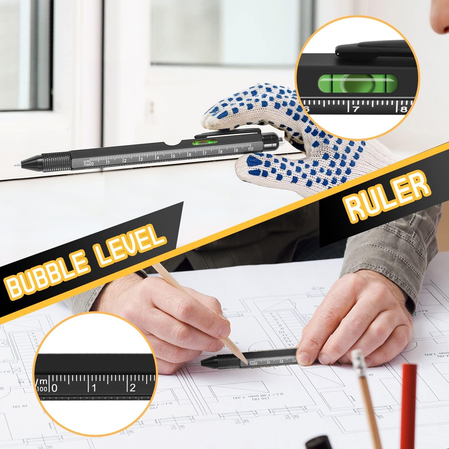 Father Day Gifts, Gifts for Men Dad Gifts, 9 in 1 Multi Tool Pen, Father Day Gifts from Daughter/Son, Mens Gifts Gadgets for Men, Stocking Fillers