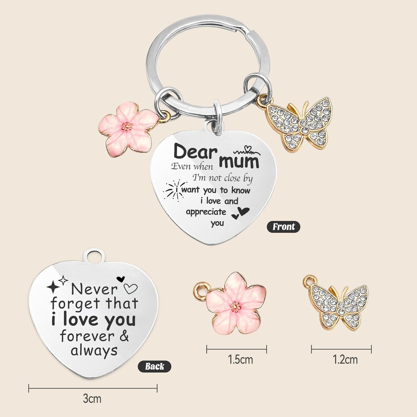 Mum Gifts,Keyring Presents for Mum Birthday Gifts, Mummy Gifts, Mothers Day Gifts.