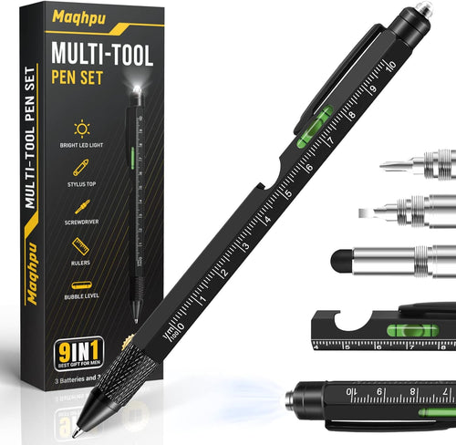 Father Day Gifts, Gifts for Men Dad Gifts, 9 in 1 Multi Tool Pen, Father Day Gifts from Daughter/Son, Mens Gifts Gadgets for Men, Stocking Fillers