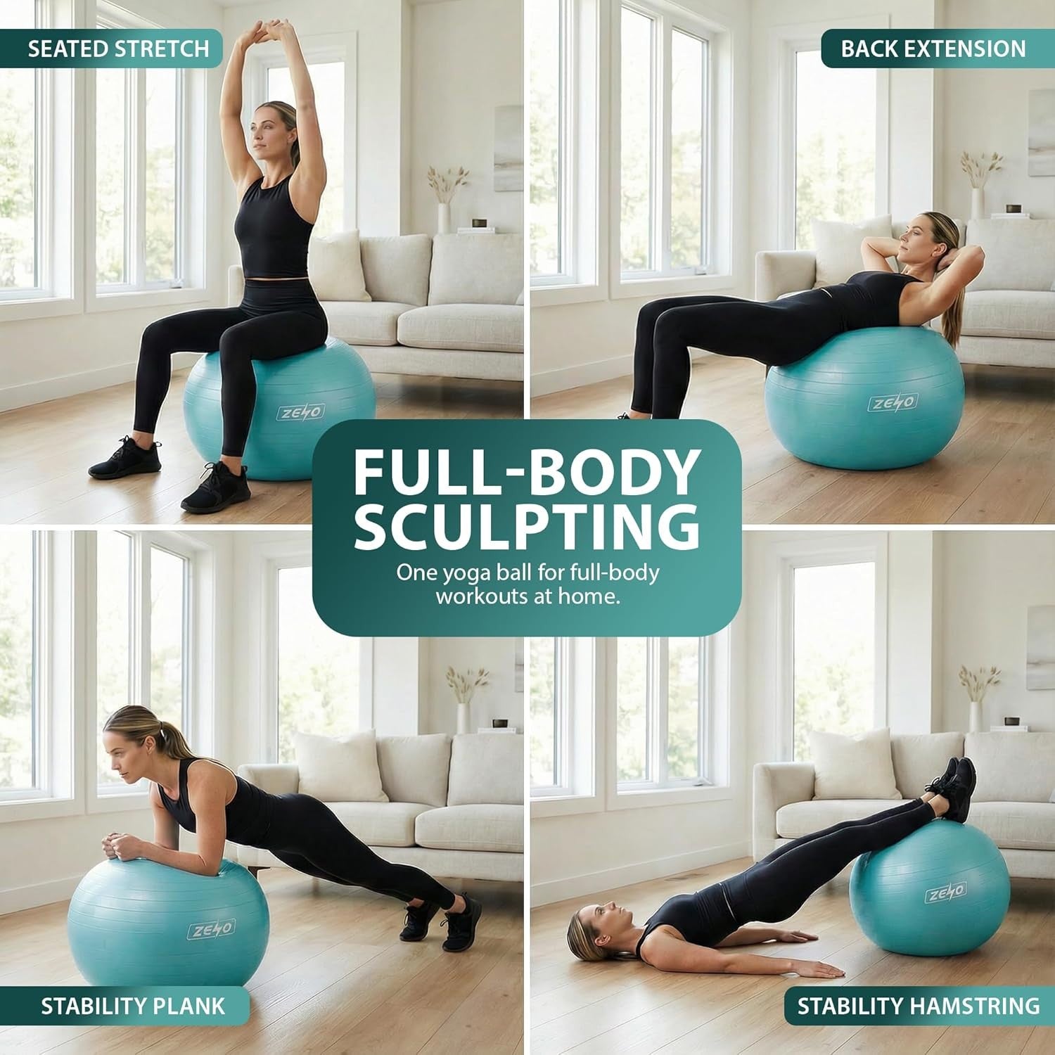 EXERCISE GYM BALL SWISS PILATES YOGA CORE TRAINING PREGNANCY BIRTHING ANTI-BURST