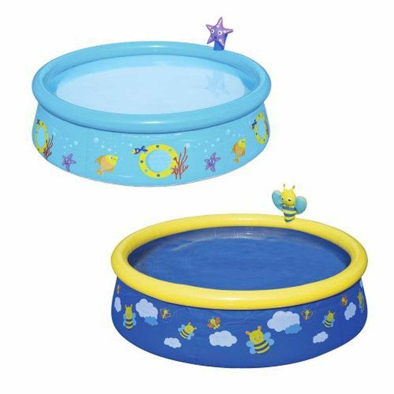 Large 5FT Kids Swimming Pool Outdoor Garden Summer Spray Paddling Pools Play Set