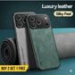 For Iphone 17 16 15 14 13 Pro Max Shockproof Magnetic Leather Black Case Cover