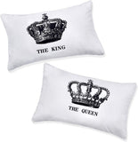 King and Queen Couples Pillow Cases,Funny His and Hers Couples Gifts,Annivesary Wedding Gifts for the Couple.Romantic Gifts for Couples on Christmas Valentines Day
