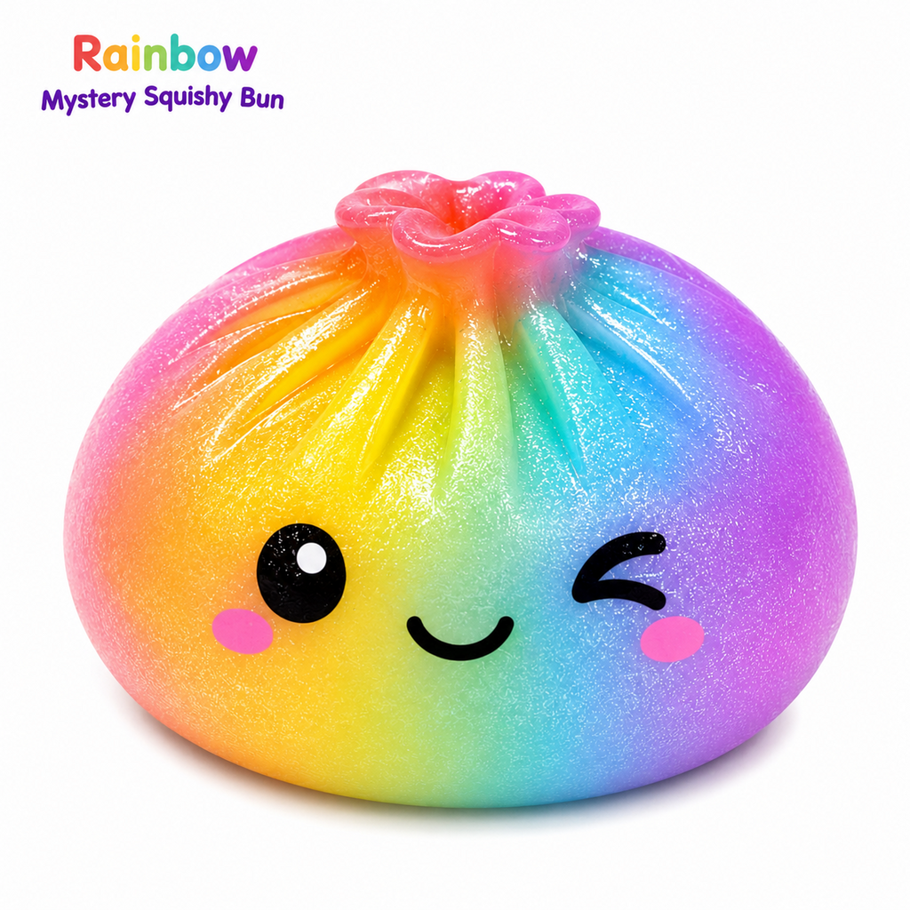 Rainbow 1 PC Mystery Squishy Bun Soft Kawaii Stress Relief Fidget Toy